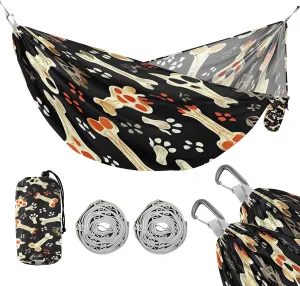ATTX Dog Bones Camping Hammock - Lightweight & Portable Hammocks, Heavy Duty 330lbs Capacity for Indoor, Hiking, Backpacking, Travel, Backyard, Beach#465