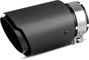 AUTOSAVER88 2.5 Inch Inlet Matte Carbon Fiber Exhaust Tip, 2.5" Inlet 3.5" Outlet 6.6" Overall Length Stainless Steel Exhaust Tips 2.5Inch Tailpipe
