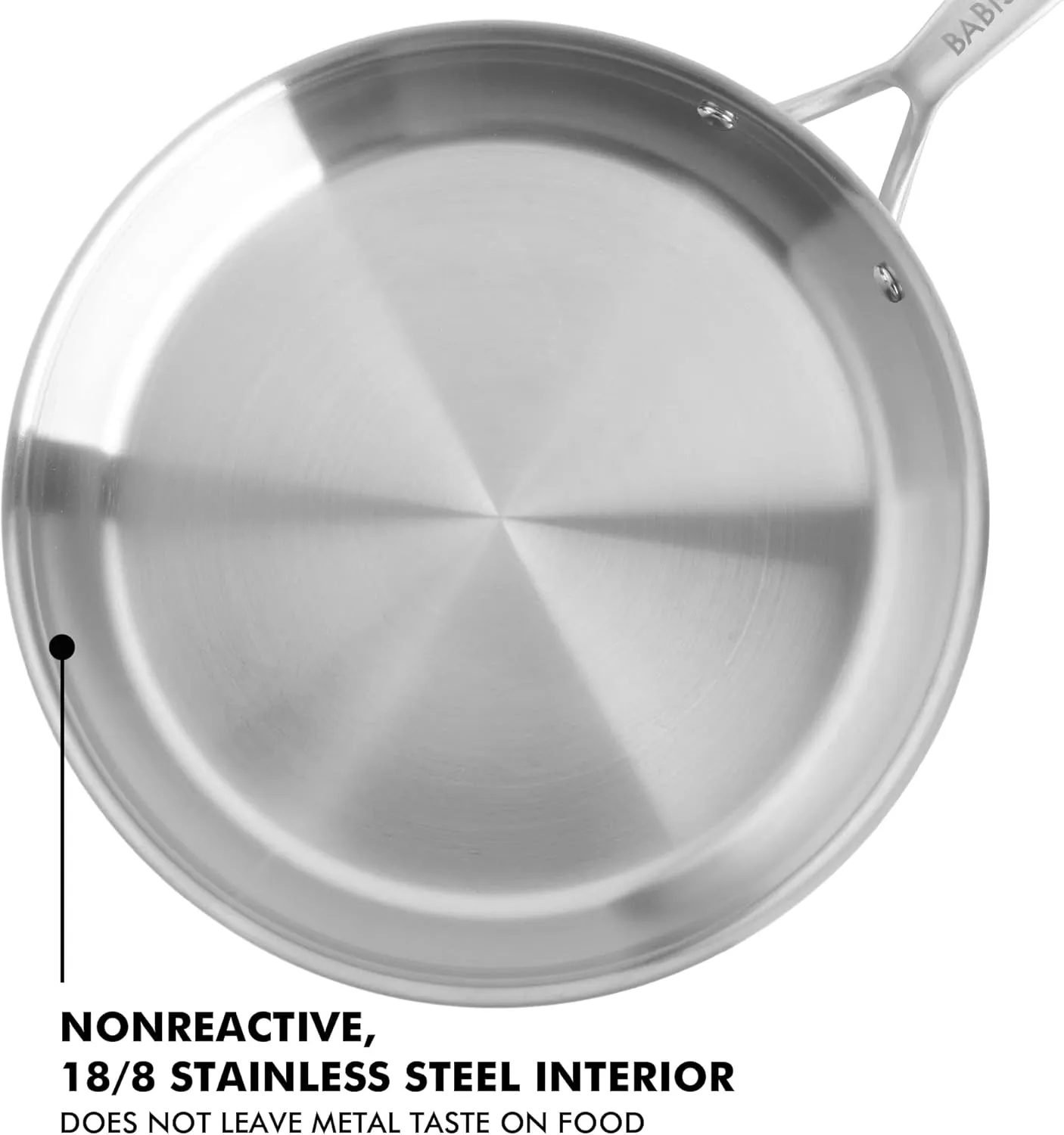 Babish 10 Inch Stainless Steel Triply Professional Grade Fry Pan
