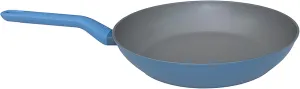 Berghoff LEO Non-stick Cast Aluminum Frying Pan 10" Ferno-Green, PFOA Free Coating Soft-touch Stay-cool Handle Induction Cooktop Fast Heating, Blue