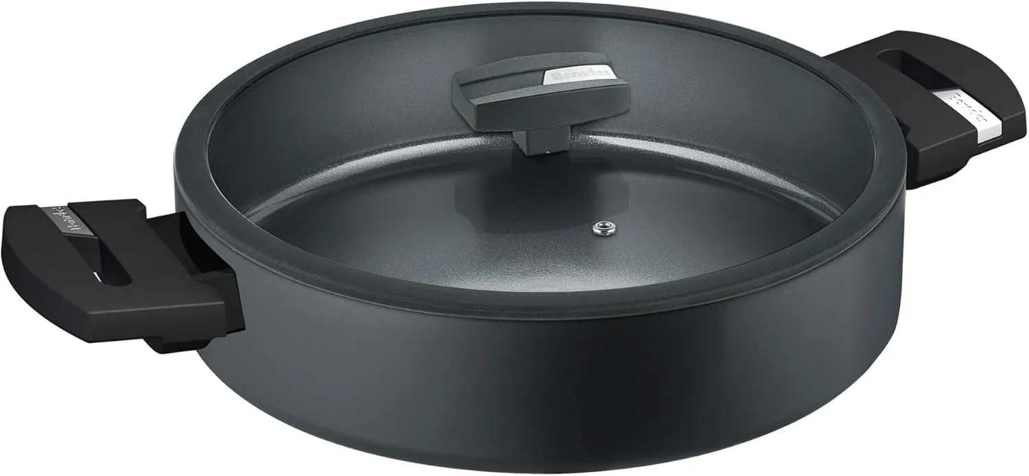 Berndes B.Green Aluminium Induction Frying Pan 28 cm Made from 100% Recycled Drinks Cans, 28cm, Black