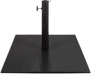 Best Choice Products 38.5lb Steel Umbrella Base, Square Weighted Patio Stand for Outdoor, Backyard, Market Umbrellas, Sun Shade w/Tightening Knob and Anchor Holes - Black