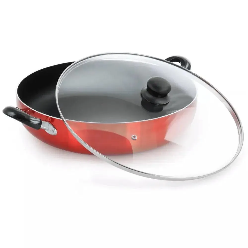 Better Chef 14" Aluminum Non-Stick Deep Fryer with Glass Lid