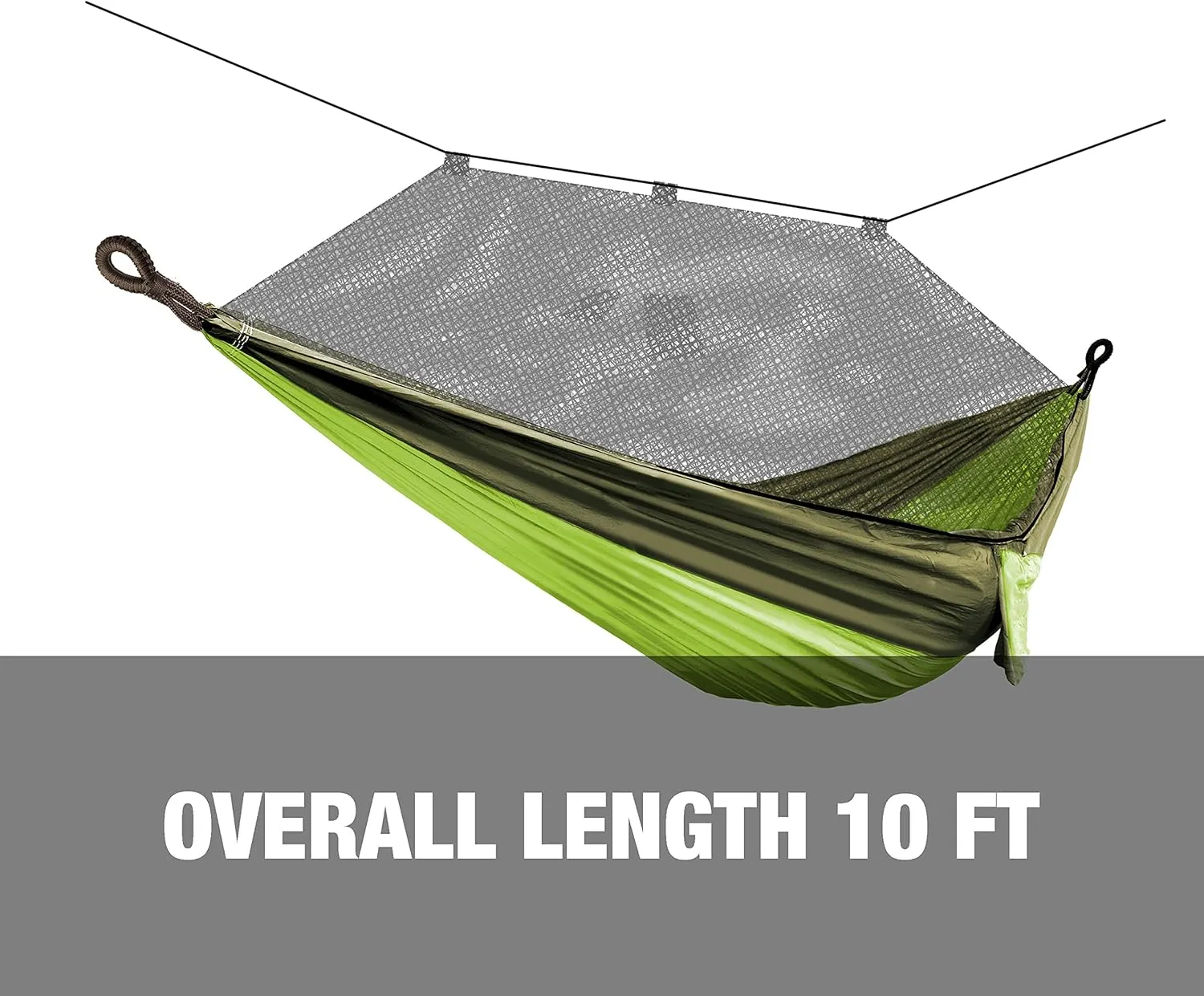 Bliss Hammocks BH-406XLS-N-FG Hammock in a Bag w/ Mosquito Net & Adjustable Tree Straps, 54-in. Wide, Weather & UV Resistant, 350 Lb. Capacity (Forest Green)