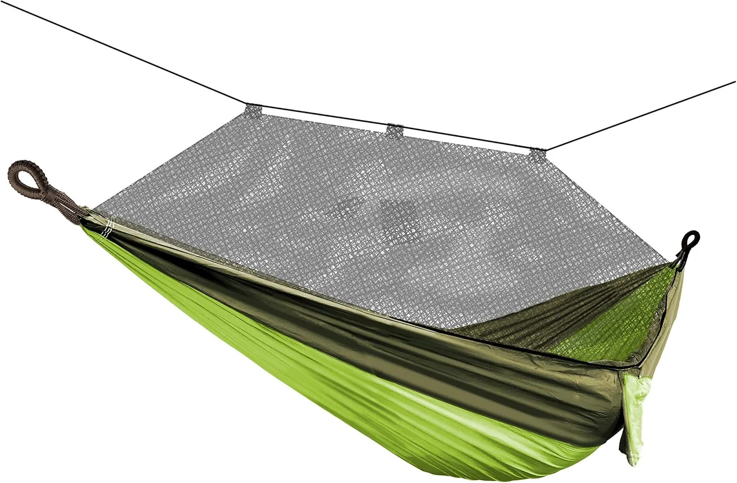 Bliss Hammocks BH-406XLS-N-FG Hammock in a Bag w/ Mosquito Net & Adjustable Tree Straps, 54-in. Wide, Weather & UV Resistant, 350 Lb. Capacity (Forest Green)