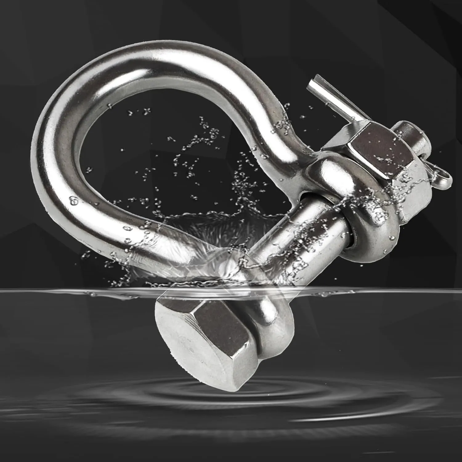 Boat Anchor Shackle 1/4" 5/16" 3/8" 1/2 inch (4 Size) 316 Stainless Steel Shackle Marine Grade Bow Shackle with Cotter Pin