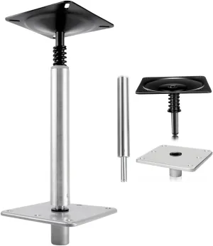 Boat Seat Pedestal, Adjustable Boat Seat Pedestal and Bases with Swivel, Aluminum Alloy Anti Slip Heavy Duty Boat Seat Base for Boat Seats Captain Chair Fishing Seats
