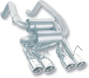 BORLA 11744 Axle-Back System for 2005-2008 Chevrolet Corvette (C6) 6.0L/ 6.2L V8 AT/MT 2 Dr. Coupe/Convertible. Will Fit Vehicles With And Without NPP. BORLA System Does NOT Contain NPP Valves.