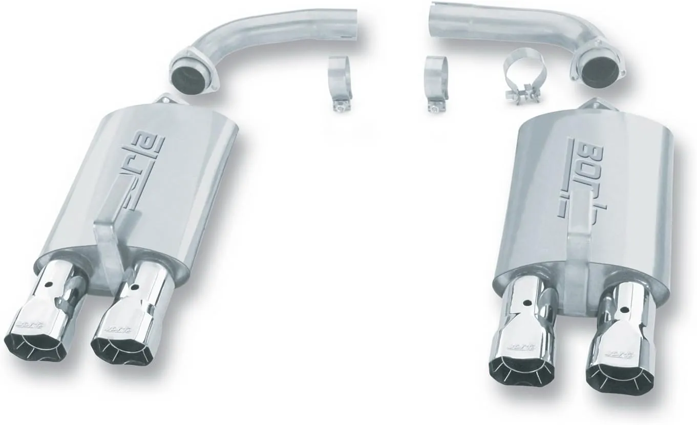 BORLA 11744 Axle-Back System for 2005-2008 Chevrolet Corvette (C6) 6.0L/ 6.2L V8 AT/MT 2 Dr. Coupe/Convertible. Will Fit Vehicles With And Without NPP. BORLA System Does NOT Contain NPP Valves.