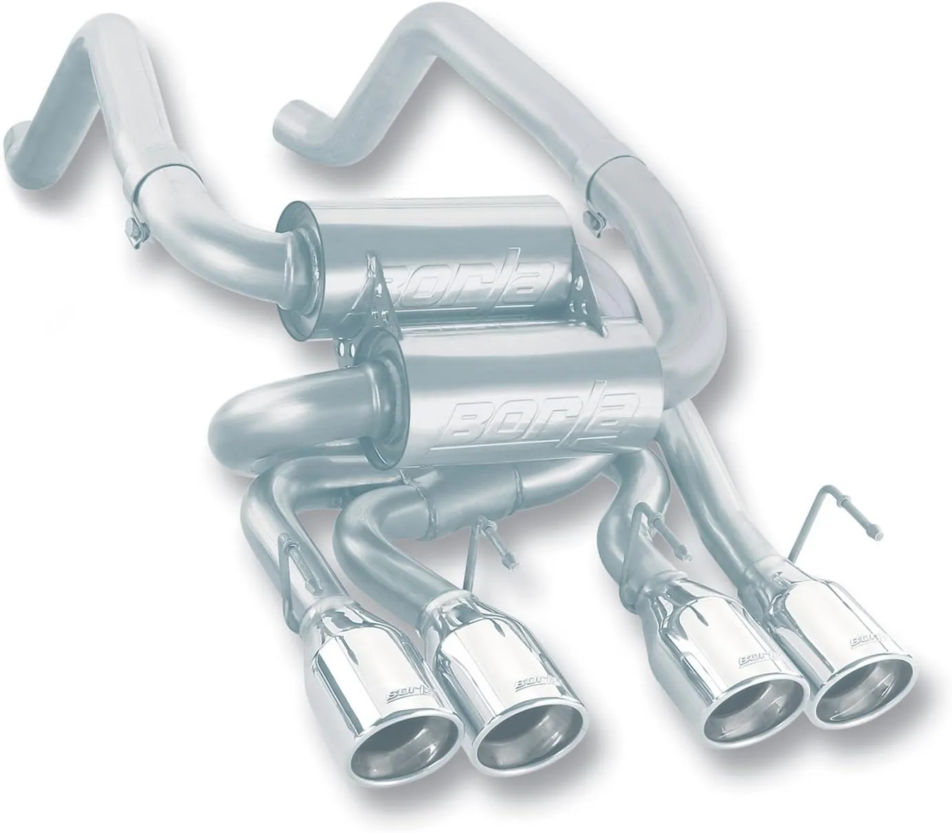 BORLA 11744 Axle-Back System for 2005-2008 Chevrolet Corvette (C6) 6.0L/ 6.2L V8 AT/MT 2 Dr. Coupe/Convertible. Will Fit Vehicles With And Without NPP. BORLA System Does NOT Contain NPP Valves.