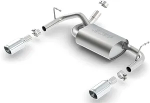 BORLA 11834 Axle-Back Performance Exhaust System for 2012-2018 Jeep Wrangler JK/JKU 3.6L V6 Automatic/Manual Transmission 4 Wheel Drive 2, 4 Door.