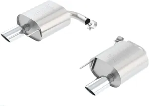 BORLA 11890 Axle-Back Performance Exhaust System for 2015-2023 Ford Mustang 2.3L 4 Cyl. EcoBoost/ 2015-2017 3.7L V6 Automatic/Manual Transmission EXC. Convertible and Active Exhaust System (4 tips).