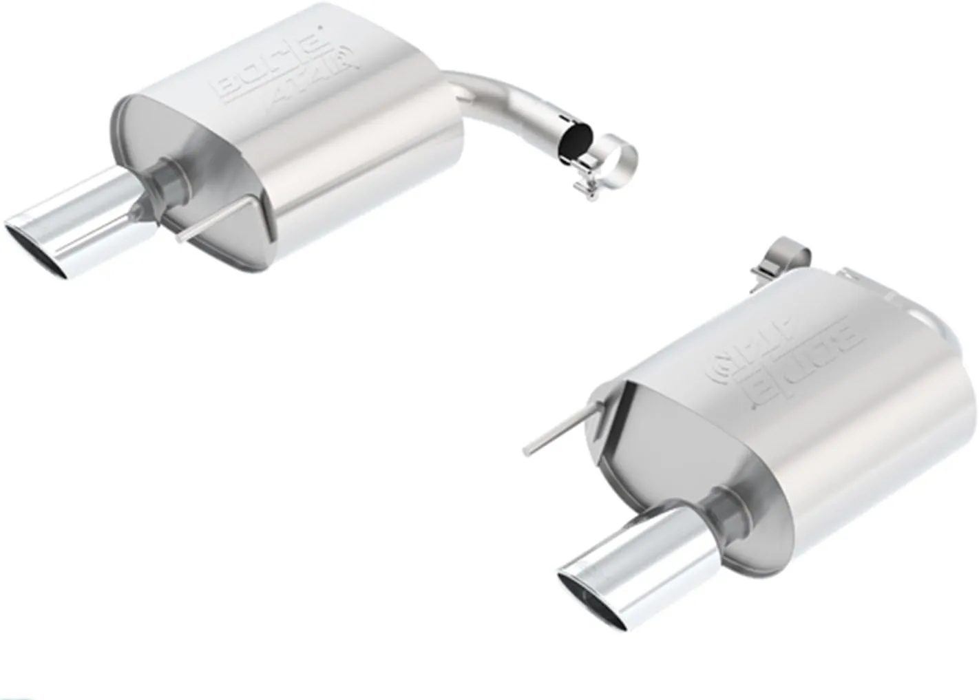 BORLA 11890 Axle-Back Performance Exhaust System for 2015-2023 Ford Mustang 2.3L 4 Cyl. EcoBoost/ 2015-2017 3.7L V6 Automatic/Manual Transmission EXC. Convertible and Active Exhaust System (4 tips).
