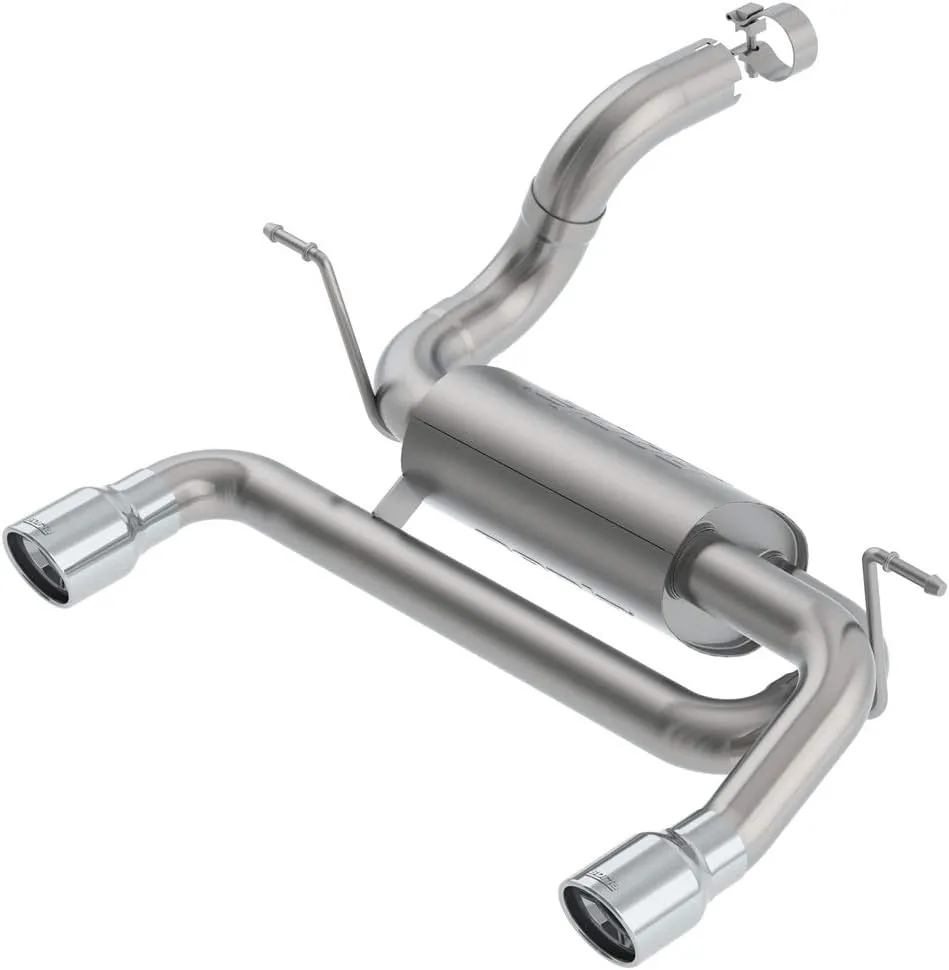 BORLA 11964 Axle-Back System for 2018-2023 Jeep Wrangler JL/JLU 2.0L 4 Cyl. Turbo Automatic/Manual Transmission 2, 4 Wheel Drive 2, 4 Door. Includes 4XE Models.