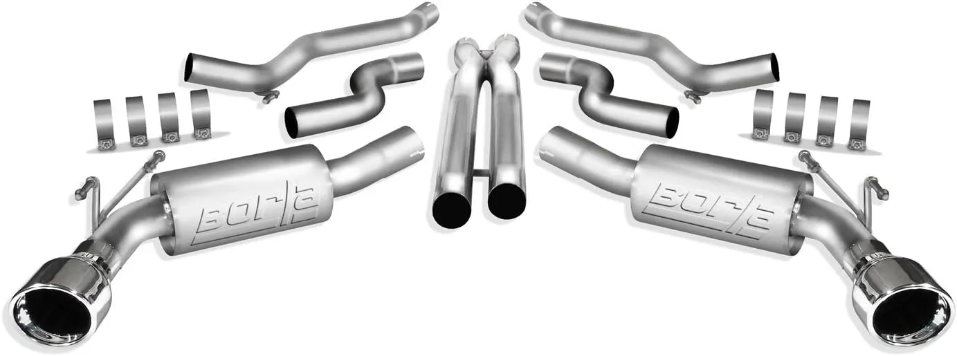 BORLA 140280 Cat-Back Performance Exhaust System for 2010-2013 Chevrolet Camaro SS 6.2L V8 Automatic/Manual Transmission Convertible. WITHOUT Ground Effects Package (GFX).