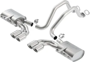 BORLA 140427 Cat-Back Perf. Exh. Sys. for '97-'04 Chevrolet Corvette (C5) 5.7L V8 & Z06 (C5) 5.7L V8 T-304 SS-Type II Dual Center Rear Exit Dual 4.25"x3.5" Oval Polished T-304 Tips Each Side.