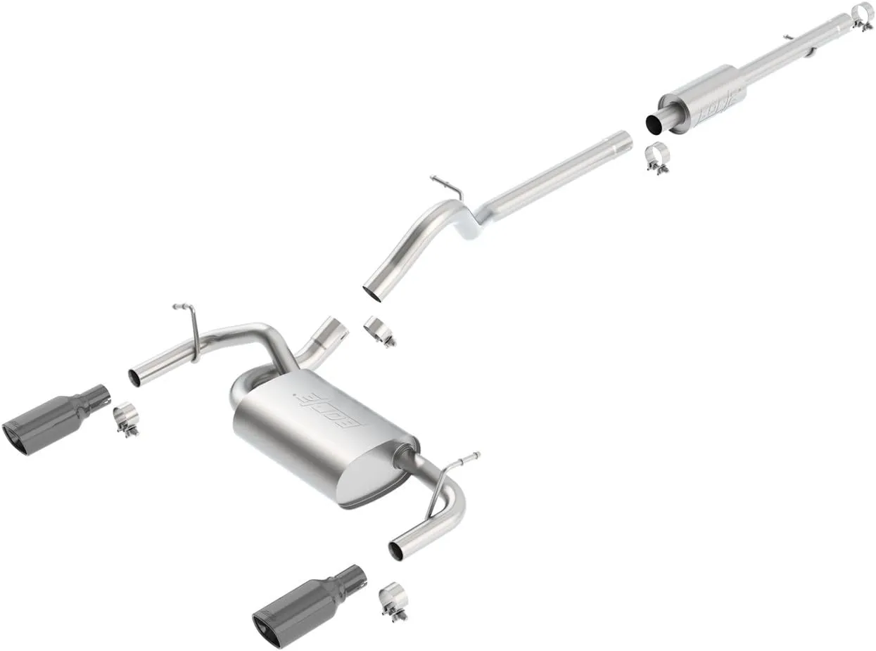 BORLA 140459BC Cat-Back Performance Exhaust System for 2012-2018 Jeep Wrangler JKU 3.6L V6 Automatic/Manual Transmission 4 Wheel Drive 4 Door.