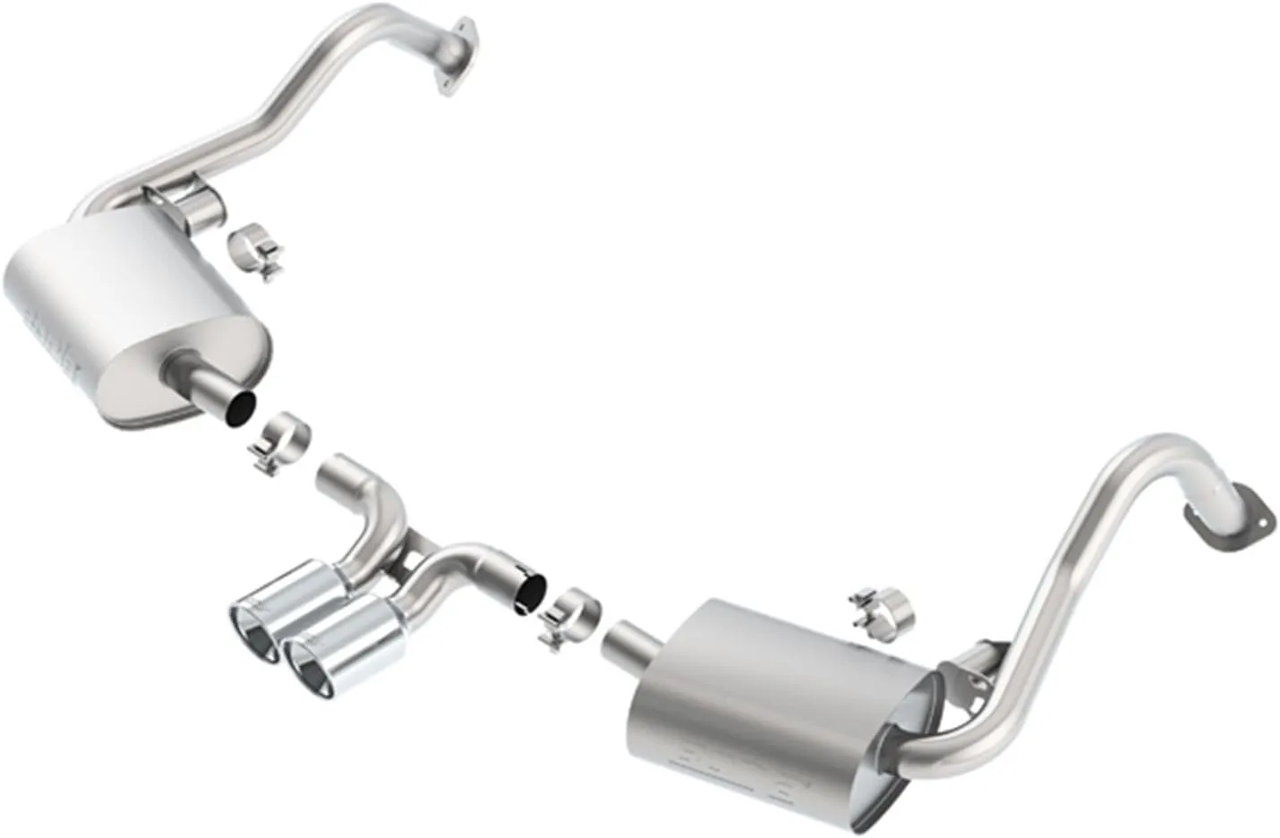BORLA 140534 Cat-Back Performance Exhaust System for 2013-2016 Porsche 981 Cayman/Cayman S/Boxster/Boxster S 2.7L/ 3.4L 6 Cyl. Automatic/Manual Transmission Rear Wheel Drive 2 Door.