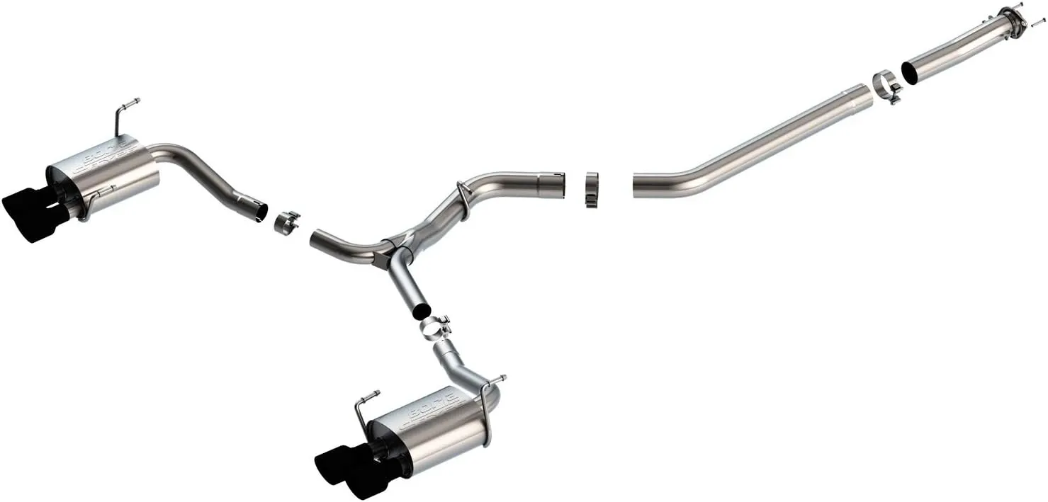 BORLA 140595CB Cat-Back Performance Exhaust System for 2015-2021 Subaru Impreza WRX/WRX STI Sedan 2.0L/ 2.5L Turbo 4 Cyl. All Wheel Drive Automatic/Manual Transmission 4 Door.