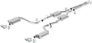 BORLA 140628 Cat-Back Performance Exhaust System for 2015-2023 Dodge Challenger R/T 5.7L V8 Automatic/Manual Transmission Rear Wheel Drive WITHOUT MDS (Cyl. Deactivation) Valves.