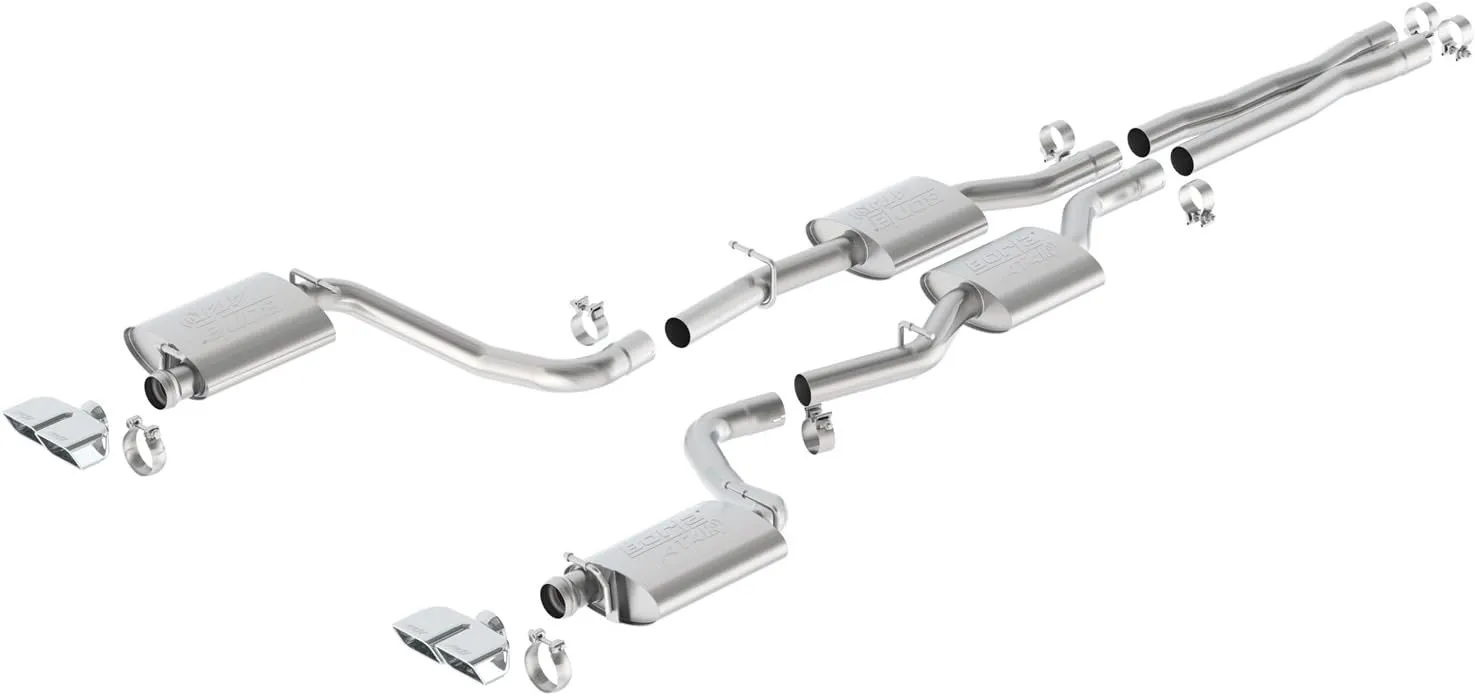 BORLA 140628 Cat-Back Performance Exhaust System for 2015-2023 Dodge Challenger R/T 5.7L V8 Automatic/Manual Transmission Rear Wheel Drive WITHOUT MDS (Cyl. Deactivation) Valves.