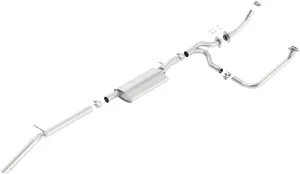 BORLA 140634 Cat-Back Performance Exhaust System for 2012-2018 Jeep Wrangler JKU 3.6L V6, Automatic/Manual Transmission 2 & 4 Wheel Drive 4 Door. High Clearance Climber System.