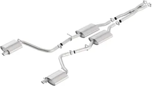 BORLA 140649 Cat-Back Perf. Exhaust System for 2015-2023 Dodge Challenger SXT/GT 3.6L V6 Automatic/Manual Transmission Rear Wheel/All Wheel Drive 2 Door Tips NOT Included Use Factory Tips/Valance