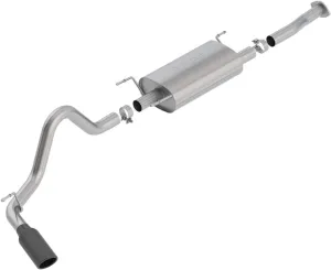 BORLA 140680BC Cat-Back Perf. Exh. Sys. for '16-'23 Toyota Tacoma 3.5L V6 AT/MT 2&4WD Ext. Cab (6' 1") Bed 127.4" WB/Crew Cab (5' 1") Bed 127.4" WB. Crew Cab (6' 1") Bed 140.6" WB Req. Adapt. 60593.