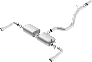 BORLA 140682 Cat-Back Performance Exhaust System for 2014-2020 Audi Quattro 4 Cyl. T-304 Stainless Steel S-Type Sound Dual Split Rear Exit 3.5" Round Polished T-304 Stainless Steel Tips Om Each Side