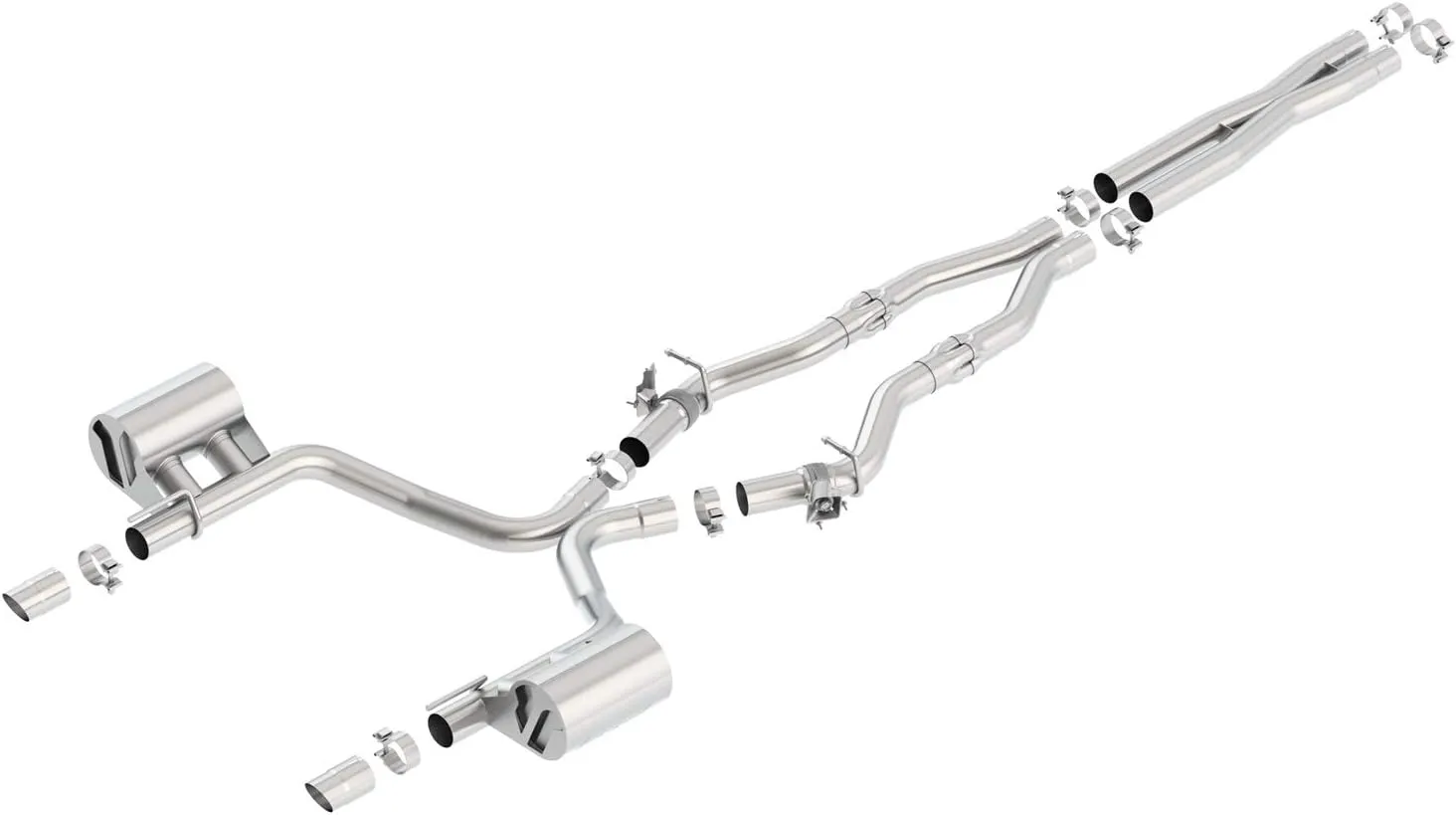 BORLA 140723 Cat-Back for '17-'23 Chrysler 300/Dodge Charger R/T 5.7L V8 AT RWD W/MDS Valves. BORLA Does NOT Include Tips Use O.E. Bezel/Valance. '19-'23 R/T Add 60726 To Reuse O.E. Or BORLA Tips.