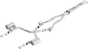 BORLA 140723 Cat-Back for '17-'23 Chrysler 300/Dodge Charger R/T 5.7L V8 AT RWD W/MDS Valves. BORLA Does NOT Include Tips Use O.E. Bezel/Valance. '19-'23 R/T Add 60726 To Reuse O.E. Or BORLA Tips.