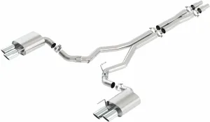 BORLA 140746 Cat-Back Performance Exhaust System for 2018-2023 Ford Mustang GT 5.0L V8 Automatic/Manual Transmission WITHOUT Active Valve Exhaust. NOT Recommended For Convertible.