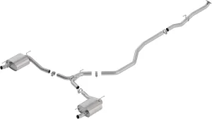 BORLA 140786 Cat-Back Performance Exhaust System for 2018-2022 Honda Accord Sport 4 Cyl. T-304 Stainless Steel Dual Split Rear Exit Single 2.25" Exit Each Side Tips NOT included Reuse O.E. Tips