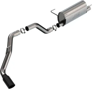 BORLA 140851BC Cat-Back Performance Exhaust System for 2019 Ram 2500 V8 & Ram 3500 6.4L V8 T-304 Stainlesss Steel S-Type Sound Single Right Rear Exit Single 5" Black Chrome Tip