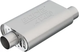 BORLA 400844 CrateMuffler for Chevrolet Small Block High Output 350/383/ 406 CID V8 3" Offset/Offset 14" x 4.35" x 9.10" Body ATAK.