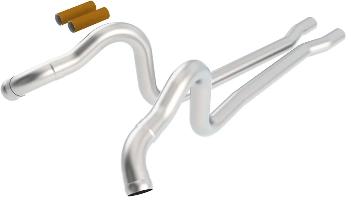 BORLA 60521 Performance Exhaust Over Axle Pipes 2011-2014 Ford Mustang GT 5.0L V8/ Shelby GT500 5.4L V8 Automatic/Manual Transmission.