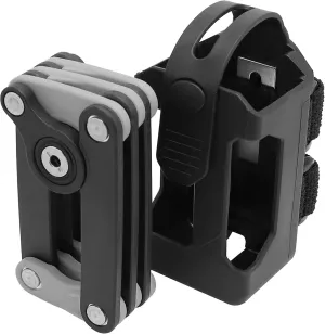 Bosvision] Folding Bike Lock – Heavy Duty Anti-Theft Bicycle Lock with 12 Hardened Steel Bars (30.7” / 78cm), 2 Disc Keys & Mount Bracket – Compact, Drill-Resistant, Frame-Safe