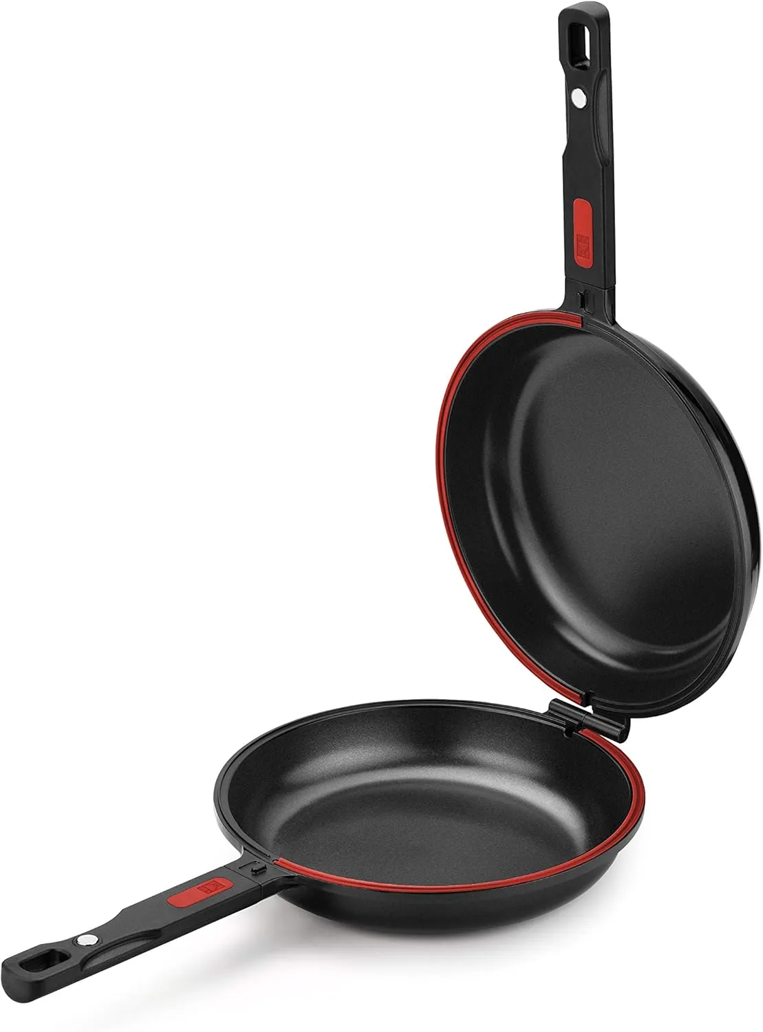 BRA COOKWARE Premiere Double Frying Pan | 10.2 inches Two Sided Skillet | Cast Aluminum Joined Pans | 100% PFOA Free Triple Non-Stick Coating | Full Induction Spanish Omelette Pan | Non-Toxic