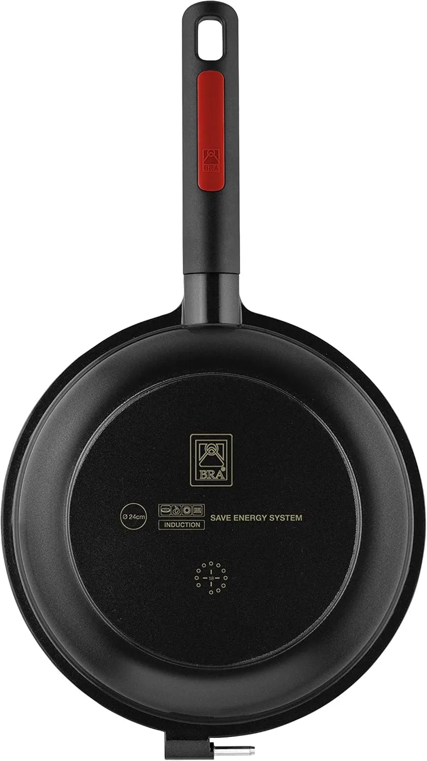 BRA COOKWARE Premiere Double Frying Pan | 10.2 inches Two Sided Skillet | Cast Aluminum Joined Pans | 100% PFOA Free Triple Non-Stick Coating | Full Induction Spanish Omelette Pan | Non-Toxic