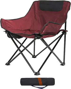 BTZHY Recliner Chair,Outdoor Folding Portable Lawn Chair,Moon Chair with Side Pockets,for Fishing,Beach,Lawn,Picnic,Hiking.