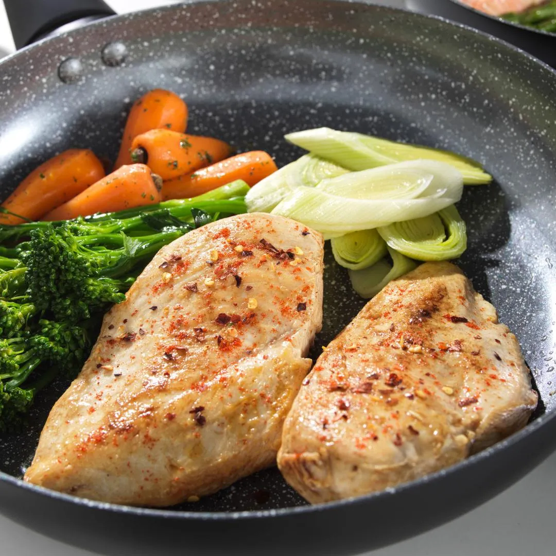 BW12902EU7 Progress Marble Ceramic 24cm Non-Stick Frying Pan