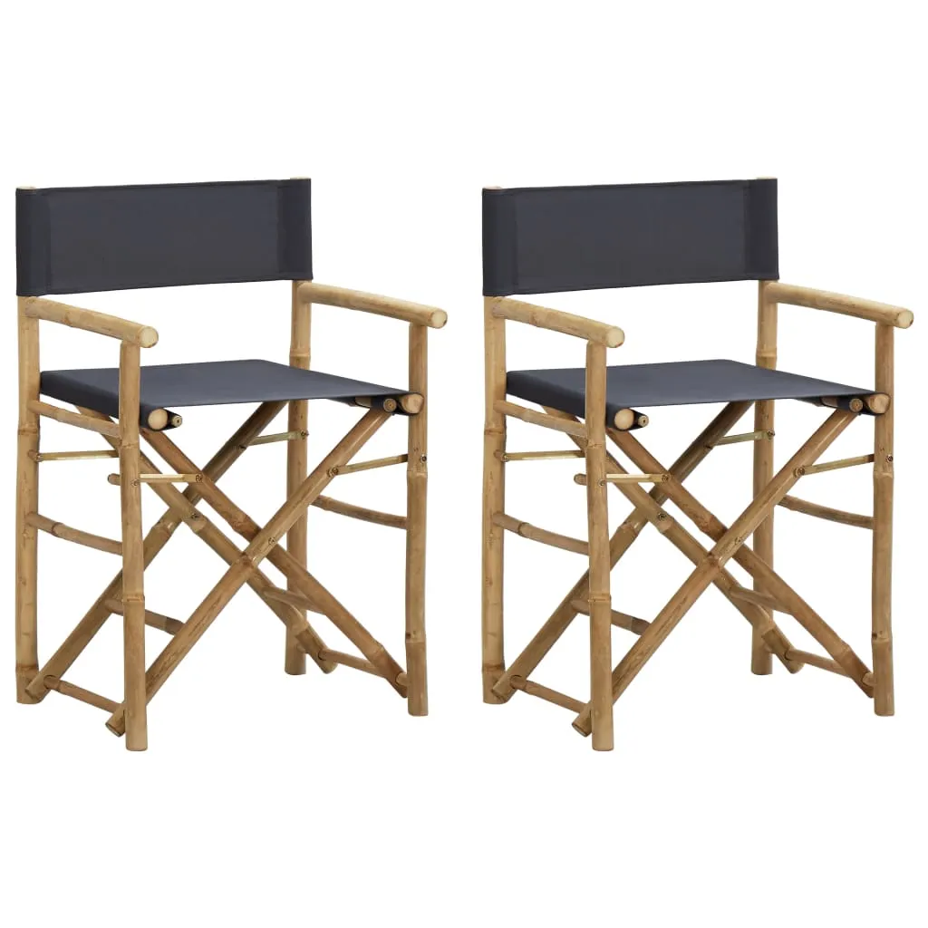 Camping Chairs Director's International coverage Fabric and Folding Outdoor Chair 2 Pcs Great price drop vidaXL Bamboo