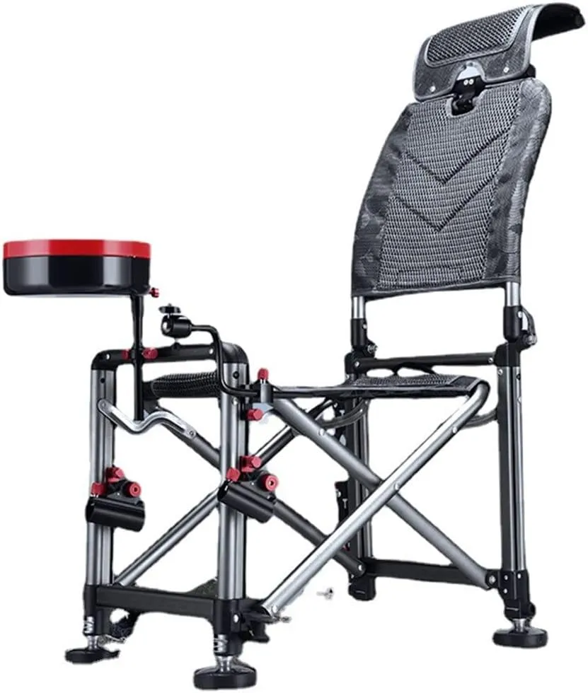 Camping Chairs, Fishing Chair Fishing Stool Outdoor All-Terrain Aluminum Armchair Folding Multi-Functional Portable Fishing Gear Chair/a/As Shown