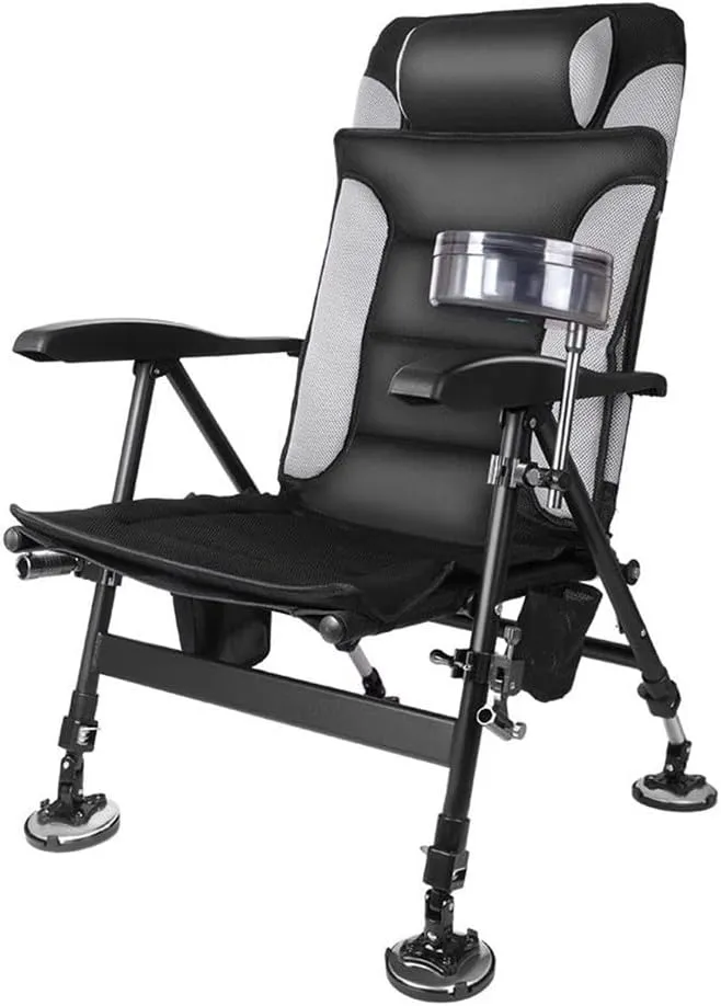 Camping Chairs, Fishing Chair Fishing Stool Outdoor All-Terrain Aluminum Armchair Folding Multi-Functional Portable Fishing Gear Chair/a/As Shown