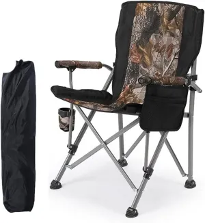 Camping Chairs, Portable Camping Metal Chair Stool Folding Outdoor Large Beach Chairs with Cup Holder Carry Bag for Outside/a/As Shown