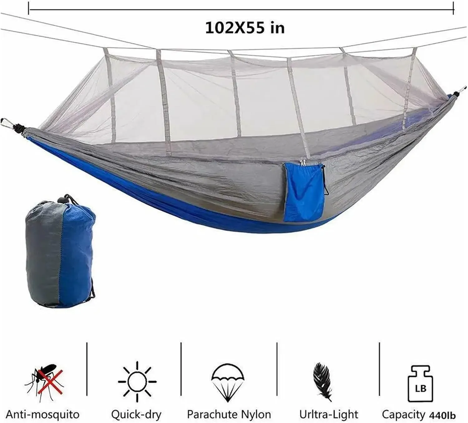 Camping Hammock Camping Hammock Chair with Mosquito Net Bug Insect Nets Portable Hanging Outdoor Furniture Hiking Sleep Mat for Travel