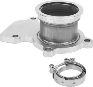 Car 5 Bolts to V Band Turbo Flange Adapter Set Replacement for Cummins Holset WH1C HX35 HX35W HX40