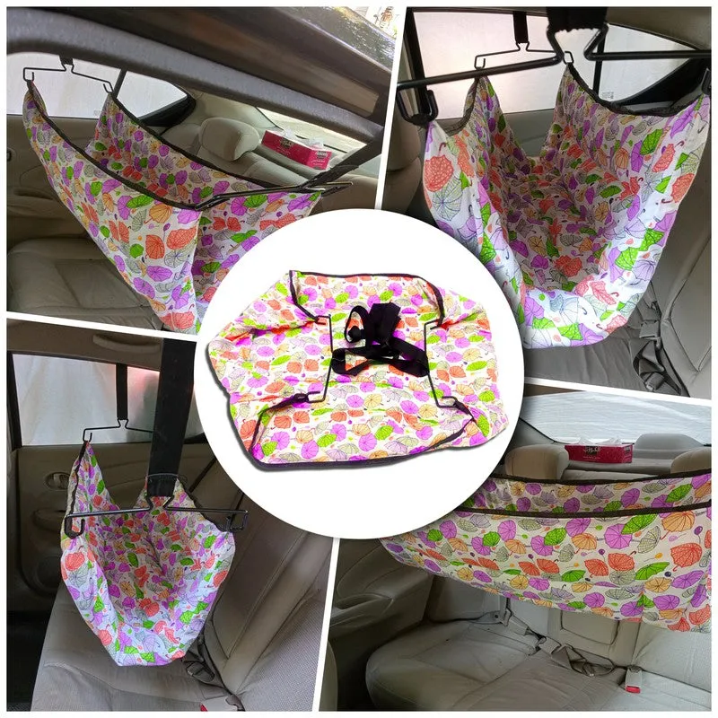 Car Cradle Portable with Adjustable Belt, Hammock Cloth & Hangers (3 Months - 2.5 Years) | Capacity-15 Kg