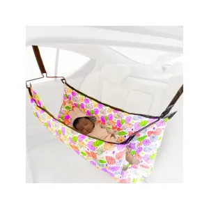 Car Cradle Portable with Adjustable Belt, Hammock Cloth & Hangers (3 Months - 2.5 Years) | Capacity-15 Kg