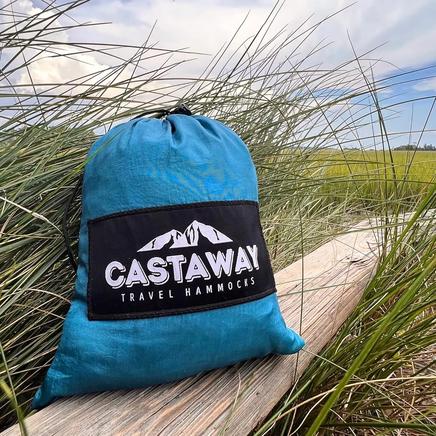 Castaway Travel Hammocks Double Jellyfish Camping Hammock with 2 Tree Straps, Triple Stitched Durable Nylon Material, Compact Design for Backpacking, Travel, Beach, Backyard, Patio, Hiking